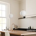 Aria Round Glass Pendant (12&quot;&ndash;16&quot;)