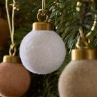 Flocked Ball Ornaments (Set of 25) - Cool Tones