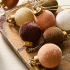 Flocked Ball Ornaments (Set of 25) - Cool Tones