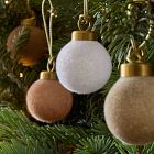 Flocked Ball Ornaments (Set of 25) - Cool Tones