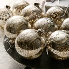 Medium Glass Ball Ornaments (Set of 9) - Mercury