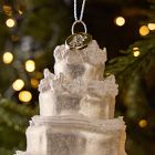 Glass Wedding Cake Ornament