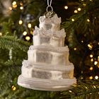 Glass Wedding Cake Ornament