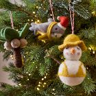 Felt Snowmen on Vacation Ornaments (Set of 6)