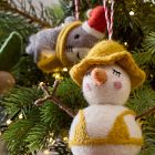 Felt Snowmen on Vacation Ornaments (Set of 6)