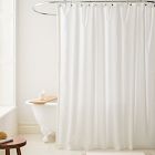 Ruffle Linen Shower Curtain