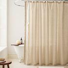 Ruffle Linen Shower Curtain