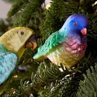 Glass Parakeet Clip-On Ornament