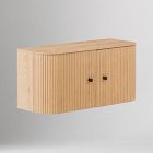 Open Box: Ellington Wall Cabinet, 25" x10" x12", Oak Veneer/Poplar Blonde