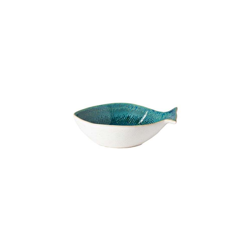 Casafina Dori Fish Stoneware Serving Bowls - Atlantic Blue, 3.5"D
