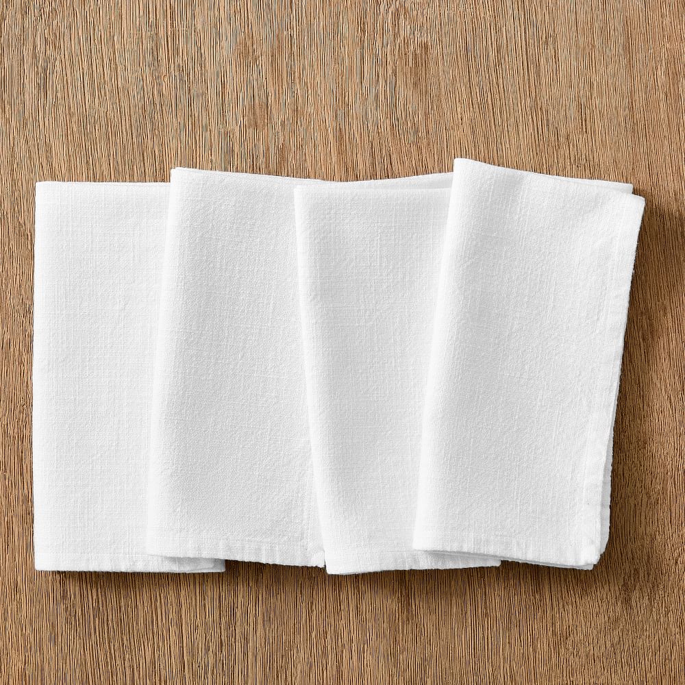 Slub Cotton Napkin Set - White set of 8