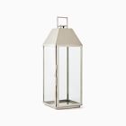 Open Box: Modern Polished Nickel Metal Outdoor Lanterns