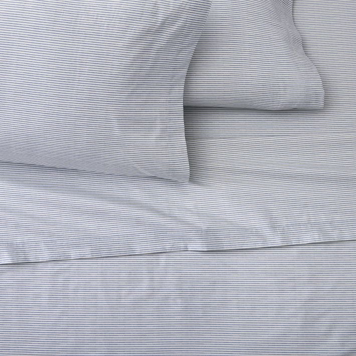 West Elm Printed Pinstripe Sheet Set