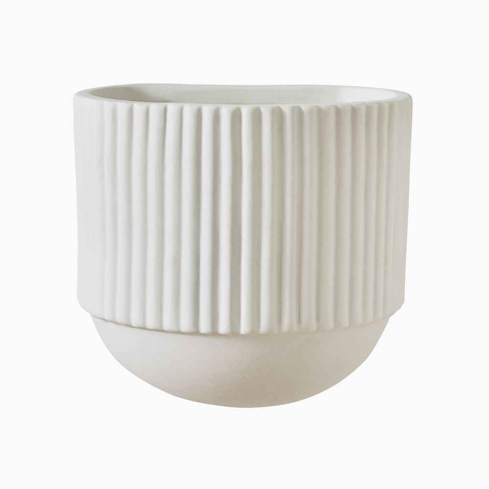 Fluted Ceramic Indoor/Outdoor Wallscape Planters