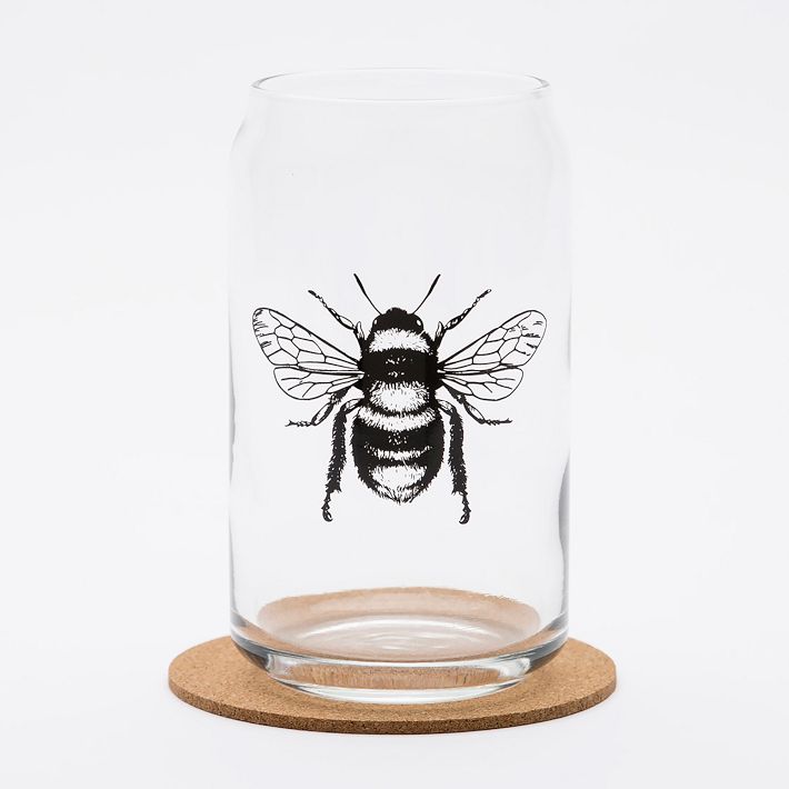 Counter Couture Beer Can Glass Sets - bee
