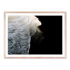 Black Sand Beach Framed Wall Art by Michael Schauer