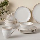 Casafina Taormina Stoneware Gold-Rimmed Mugs (Set of 4)