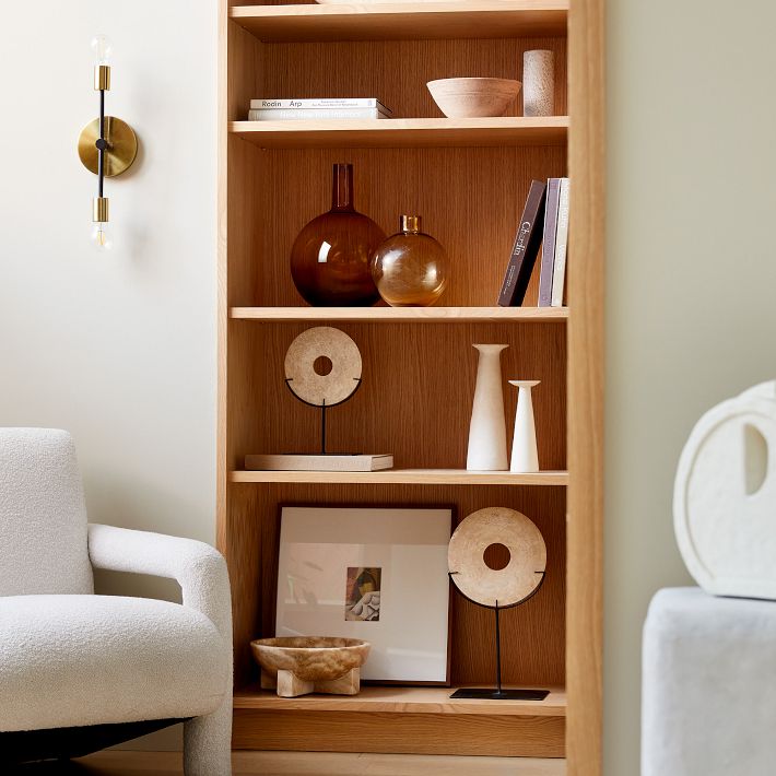 White Marble Disc on Stand