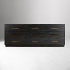 Alexa Burnished Pedestal 9-Drawer Dresser (88&rdquo;)