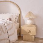 Metal Sphere Table Lamp &amp; Pleated Shade (18")