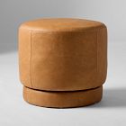 Viv Swivel Leather Ottoman