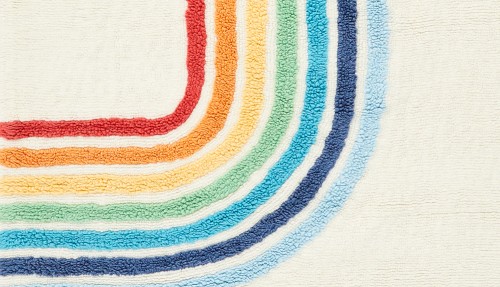 Machine Washable Rainbow Track Rug | West Elm