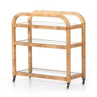 Rounded Wood Bar Cart
