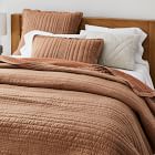 European Flax Linen Linework Quilt &amp; Shams