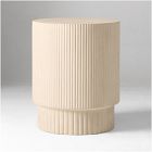 Fluted Concrete Indoor/Outdoor Side Table (16")