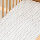 Organic Painterly Grid Crib Fitted Sheet