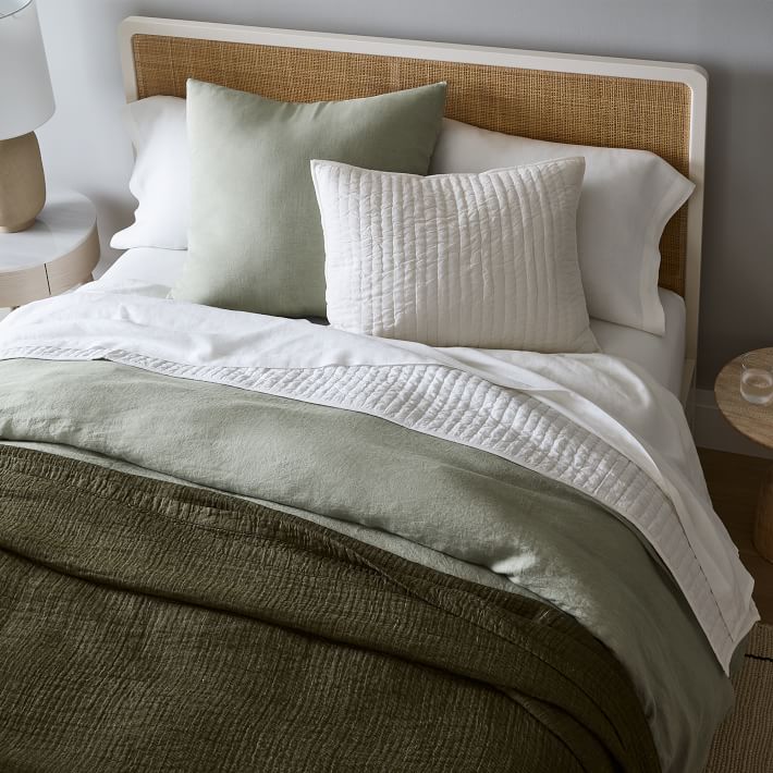 Airy Cotton Voile Solid Quilt (King- White)