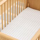 Organic Painterly Grid Crib Fitted Sheet