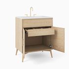 Mid-Century Single Bathroom Vanity (31.5") - Cerused White