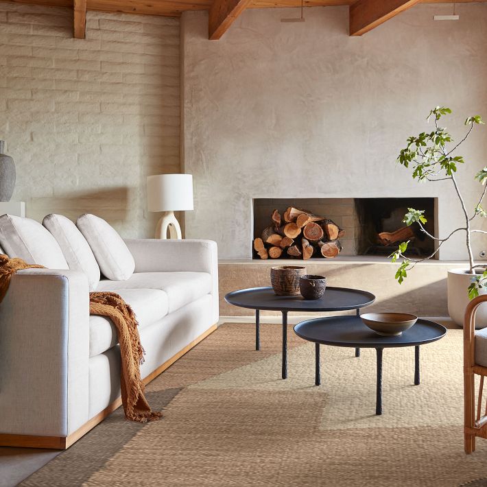 Angled Modern Form Jute Rug | West Elm