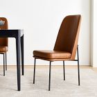 Jack Metal Frame High Back Leather Dining Chair