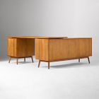 Mid-Century Modular L-Shaped Desk w/ File Cabinet &amp; Bookcase (70&quot;)