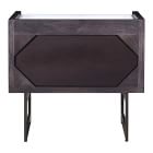 Nagle Cutout Mango Wood &amp; Marble Nightstand (22")