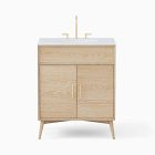 Mid-Century Single Bathroom Vanity (31.5") - Cerused White