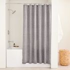 European Flax Linen Shower Curtain - Slate Melange
