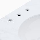 Mid-Century Vanity White Marble Top