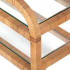 Rounded Wood Bar Cart