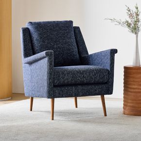Carlo Mid-Century Chair Wood Legs West Elm