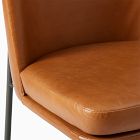 Jack Metal Frame High Back Leather Dining Chair