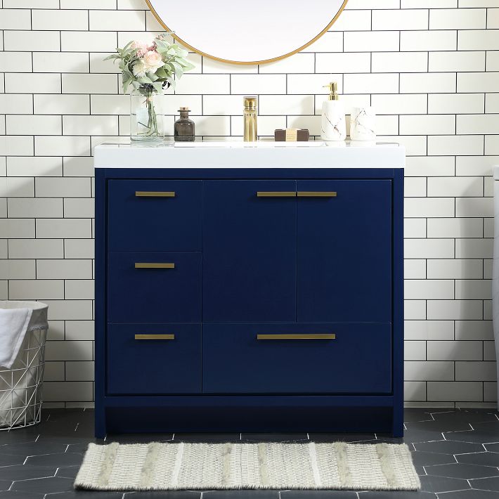 thumbnail image 2 of Bathroom Vanity With Sink Combo, 24 Inch Bathroom Storage Vanity With 2 of 14