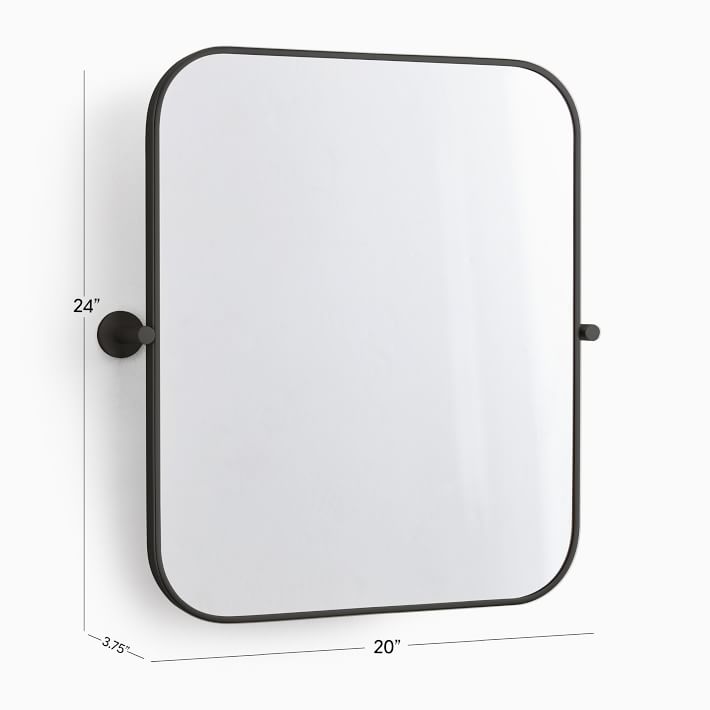Metal Frame Pivot Wall Mirror - Stylish Bathroom Upgrade