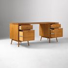 Mid-Century Modular Desk w/ 2 File Cabinets (70")