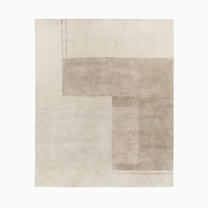 Open Box: Colorblock Shine Wool Rug