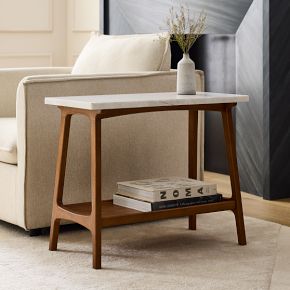 Reeve Mid-Century Marble Side Table (28