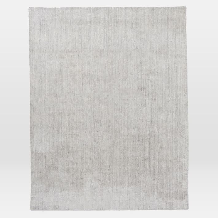 Chip & Dent: Hand Loomed Shine Rug, 3x5, Silver