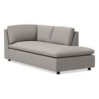 Open Box: Build Your Own Marin Sectional, Right-Arm Bumper Chaise - Performance Velvet Silver
